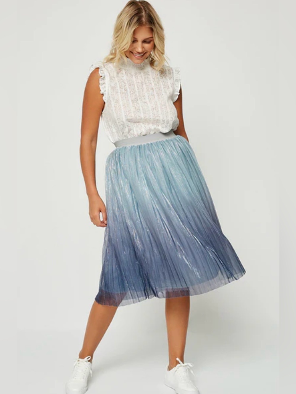 Unique Vintage ombré blue skirt